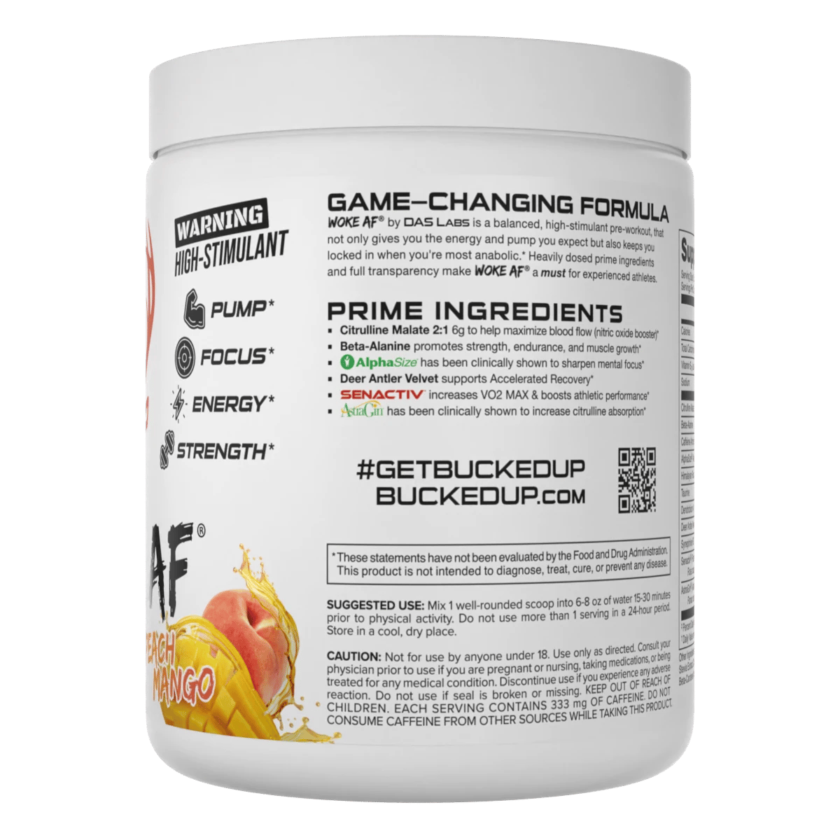 All-Natural WOKE AF Pre-Workout | High-Stim Natural Energy Formula - Image 2